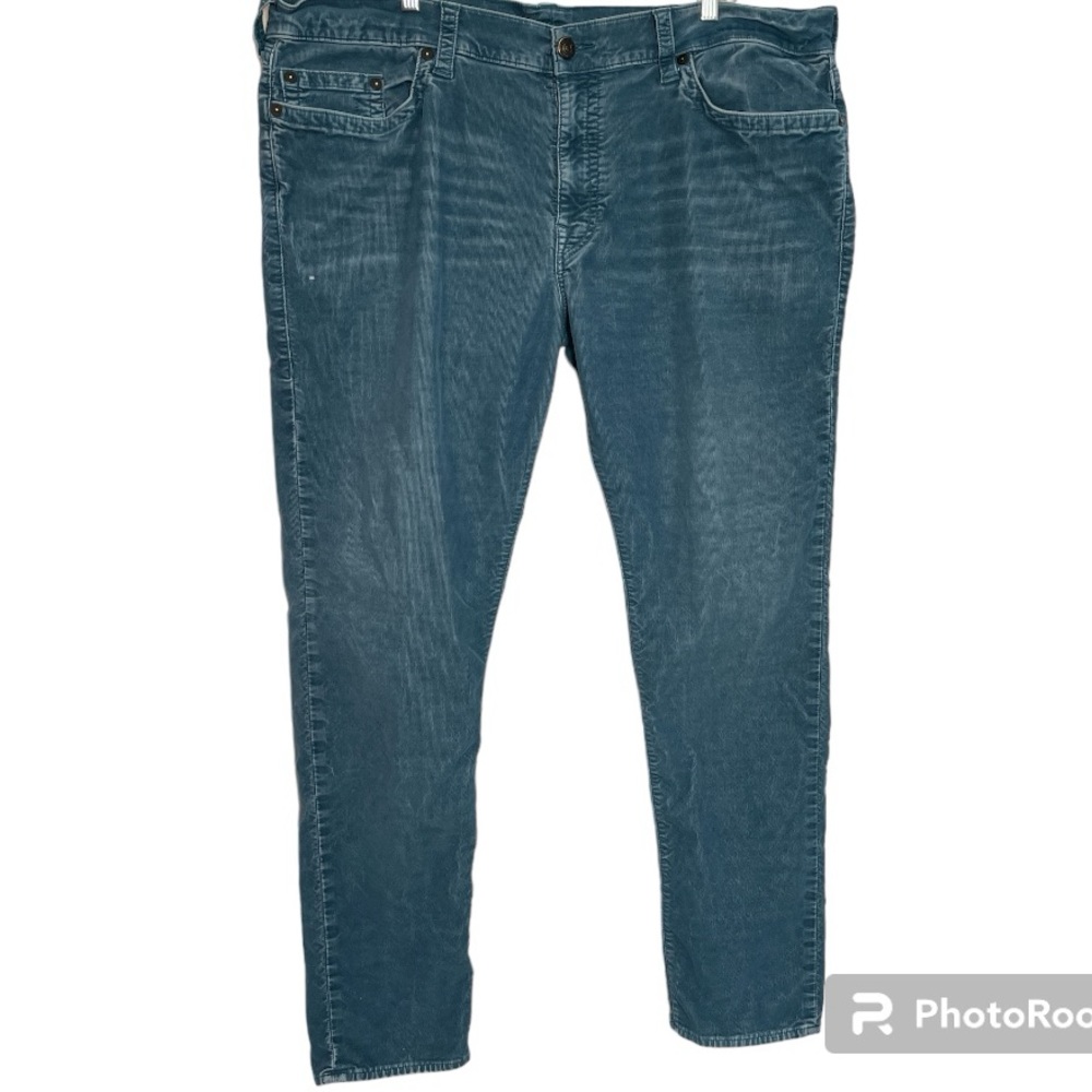 True Religion Geno Relaxed Slim Blue Corduroy Jeans Size 44